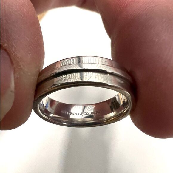 Tiffany & Co. Sterling Silver Band 7.5 - Picture 10 of 12
